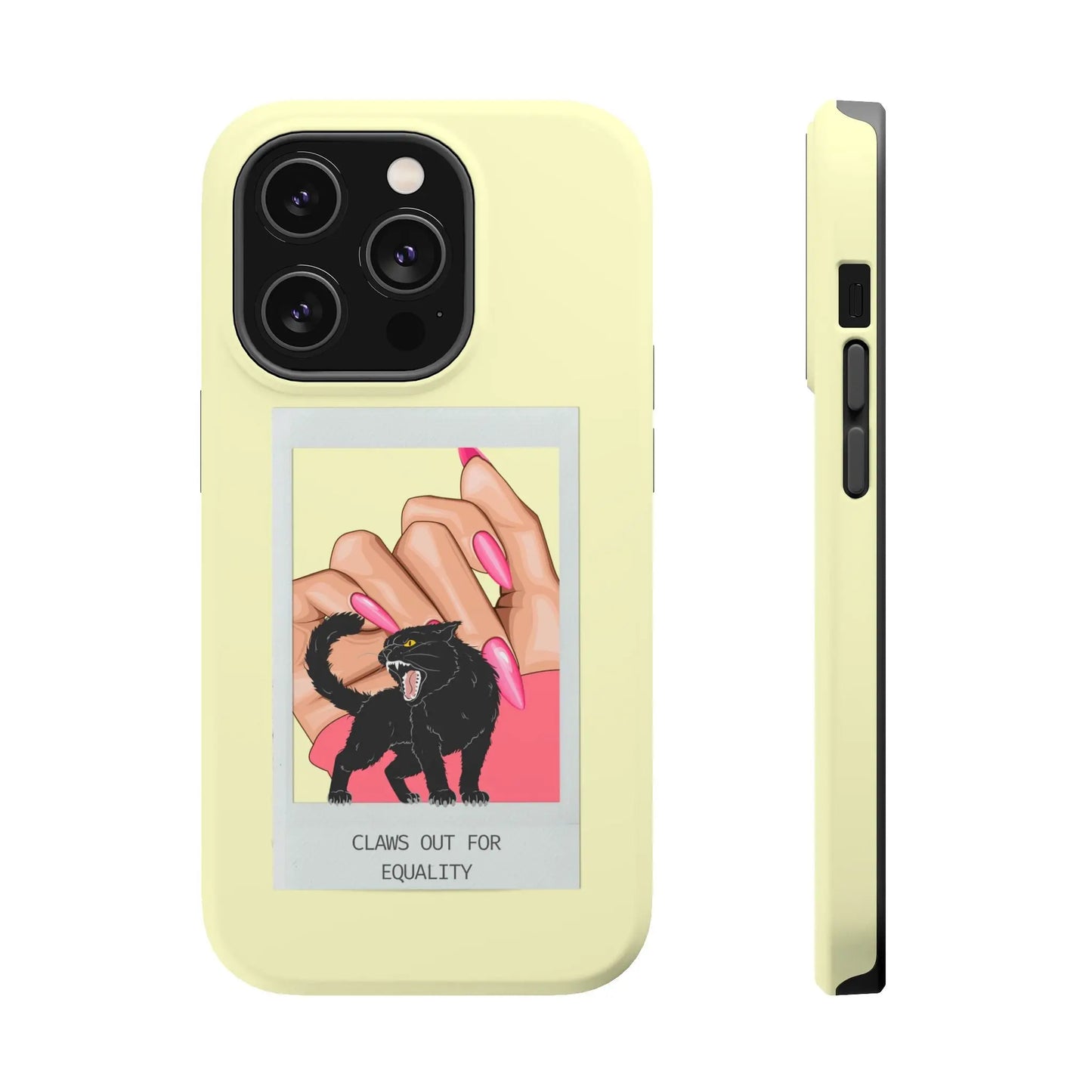 Magnetic Tough Cases - Claws Out For Equality (Yellow) Printify