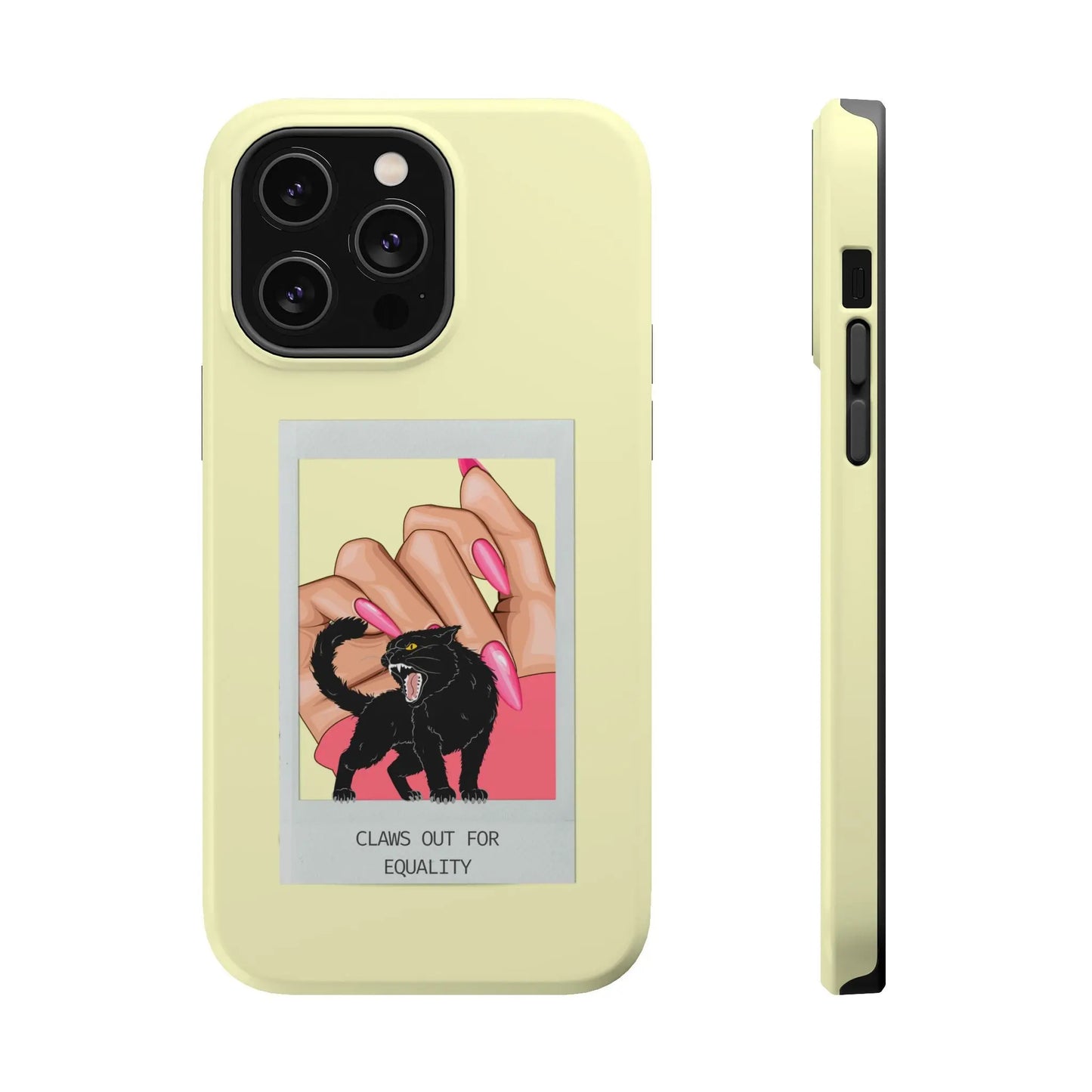 Magnetic Tough Cases - Claws Out For Equality (Yellow) Printify