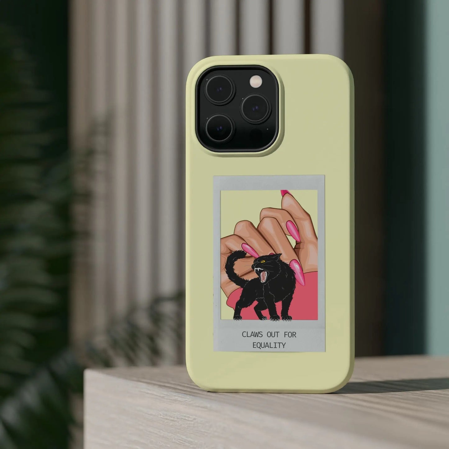 Magnetic Tough Cases - Claws Out For Equality (Yellow) Printify