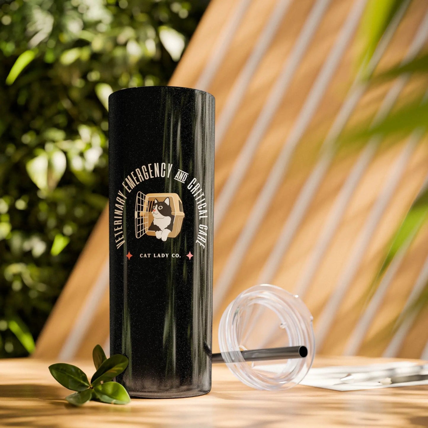 Vet Emergency & Critical Care Skinny Tumbler with Straw, 20oz Printify