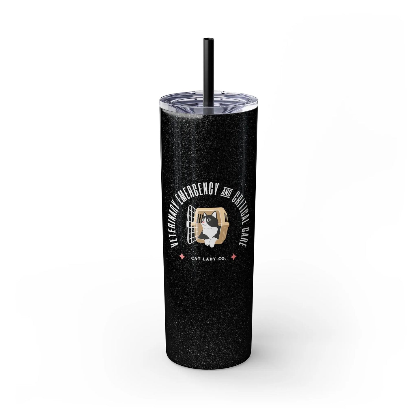 Vet Emergency & Critical Care Skinny Tumbler with Straw, 20oz Printify