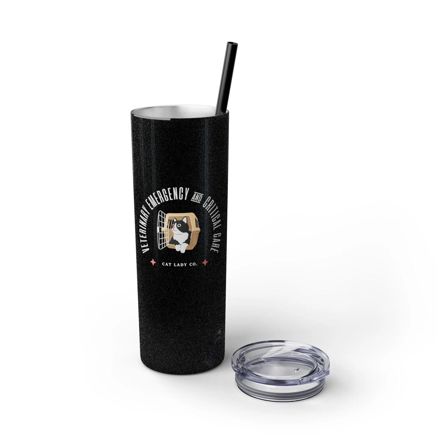 Vet Emergency & Critical Care Skinny Tumbler with Straw, 20oz Printify