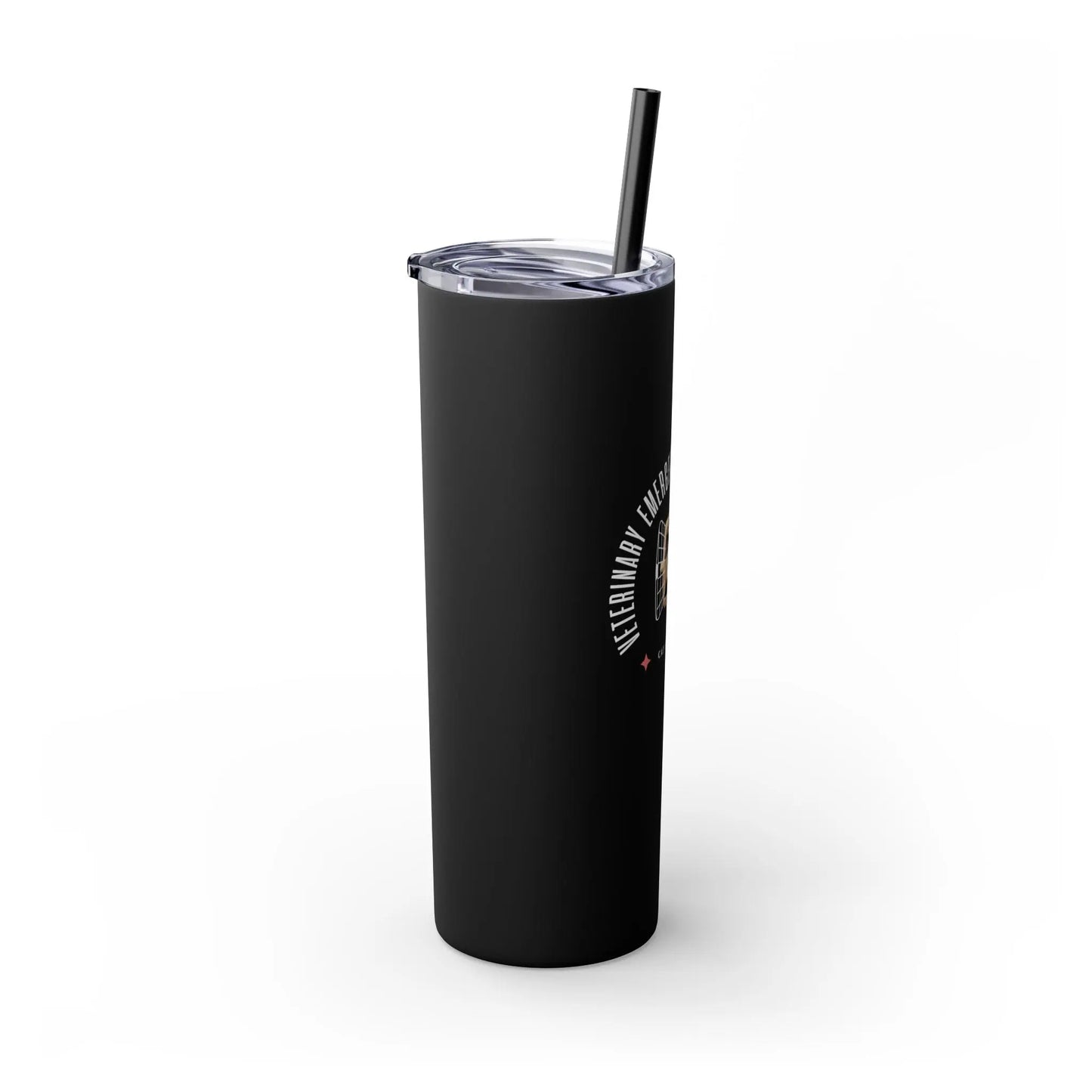 Vet Emergency & Critical Care Skinny Tumbler with Straw, 20oz Printify