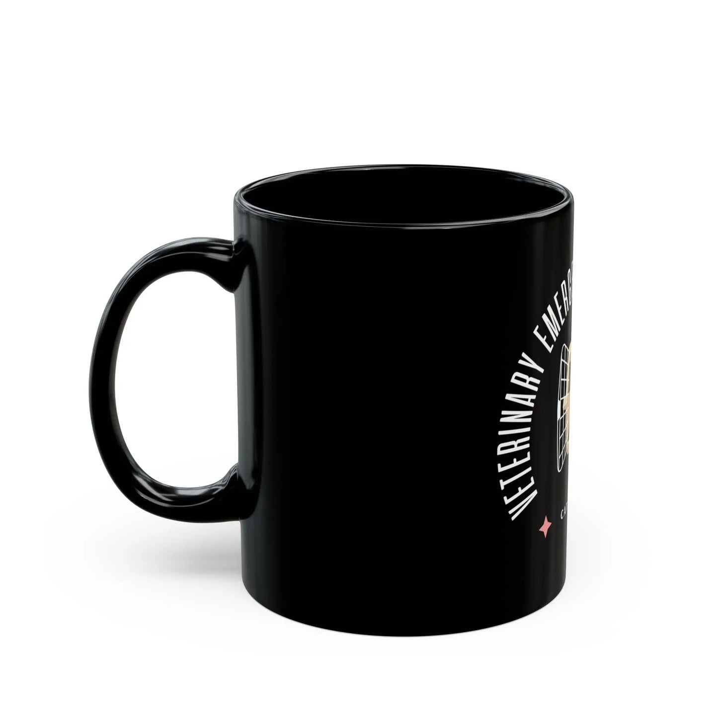 Vet Emergency and Critical Care - Black Mug (11oz, 15oz) Printify