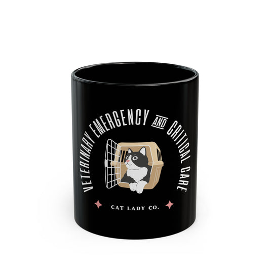 Vet Emergency and Critical Care - Black Mug (11oz, 15oz) - Cat Lady Co.