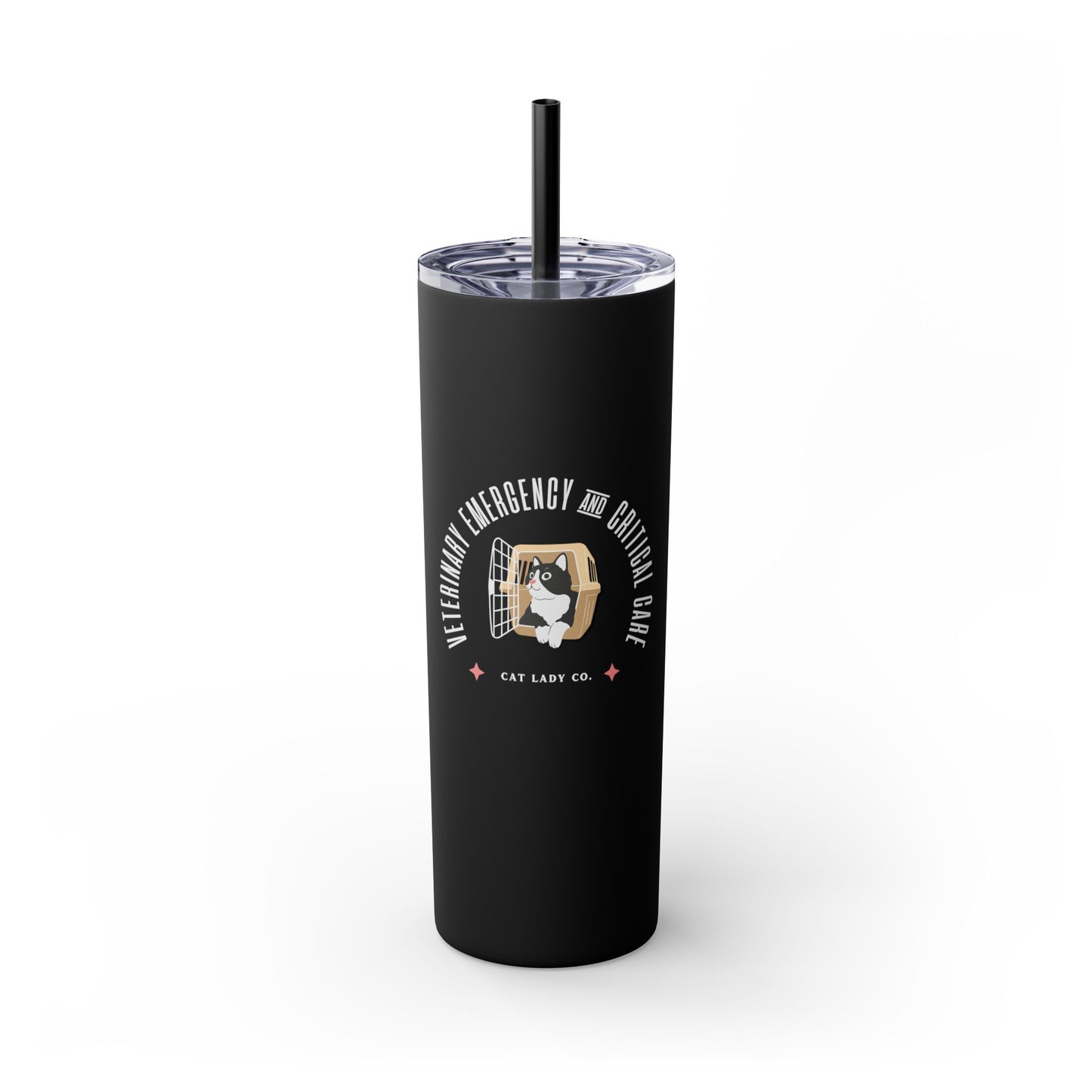 Vet Emergency & Critical Care Skinny Tumbler with Straw, 20oz