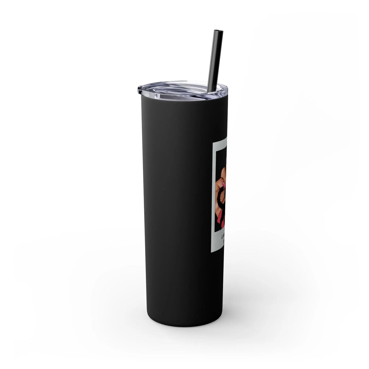 Copy of Skinny Tumbler with Straw, 20oz Childless Cat Lady Printify