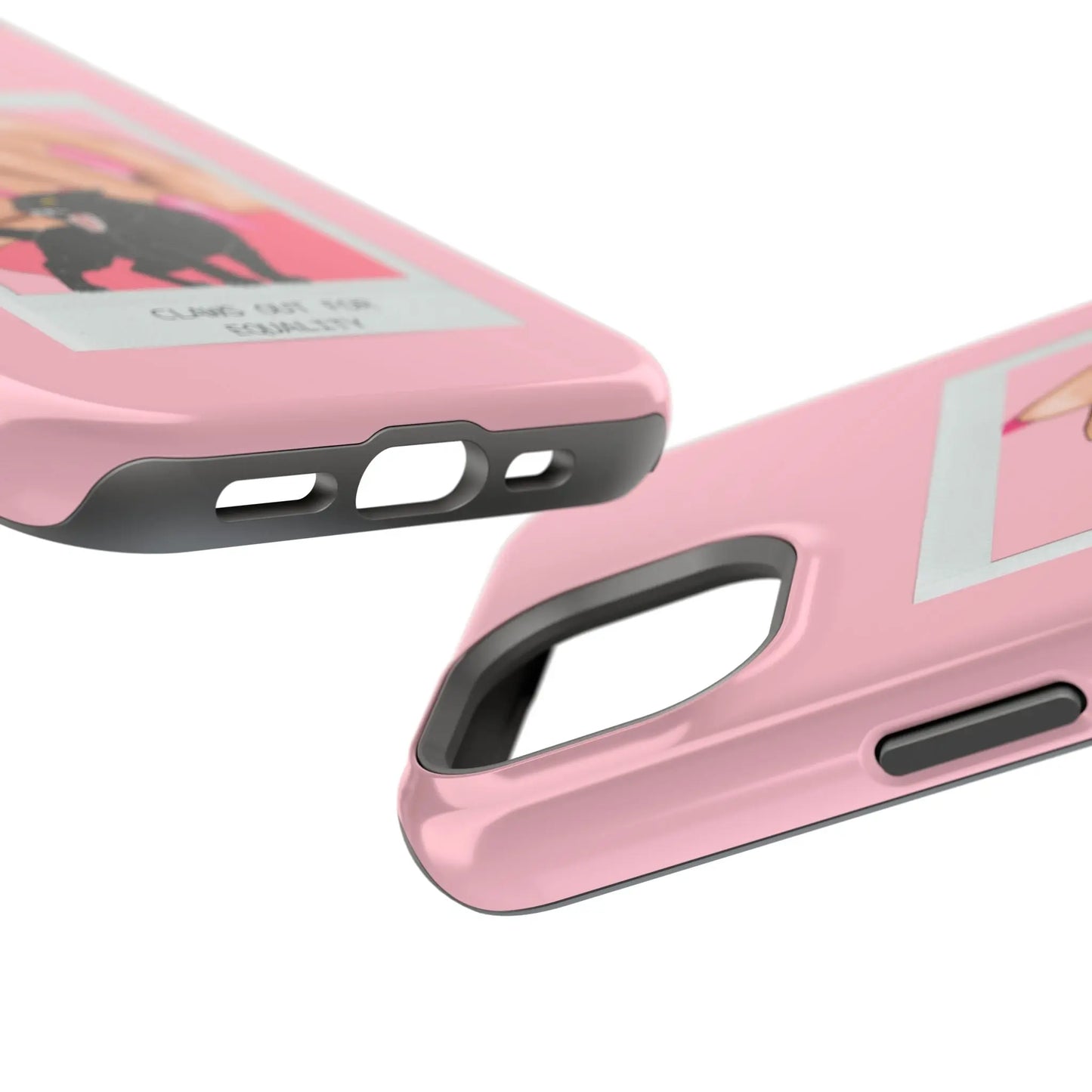 Magnetic Tough Phone Case - Claws Out For Equality (Pink) Printify