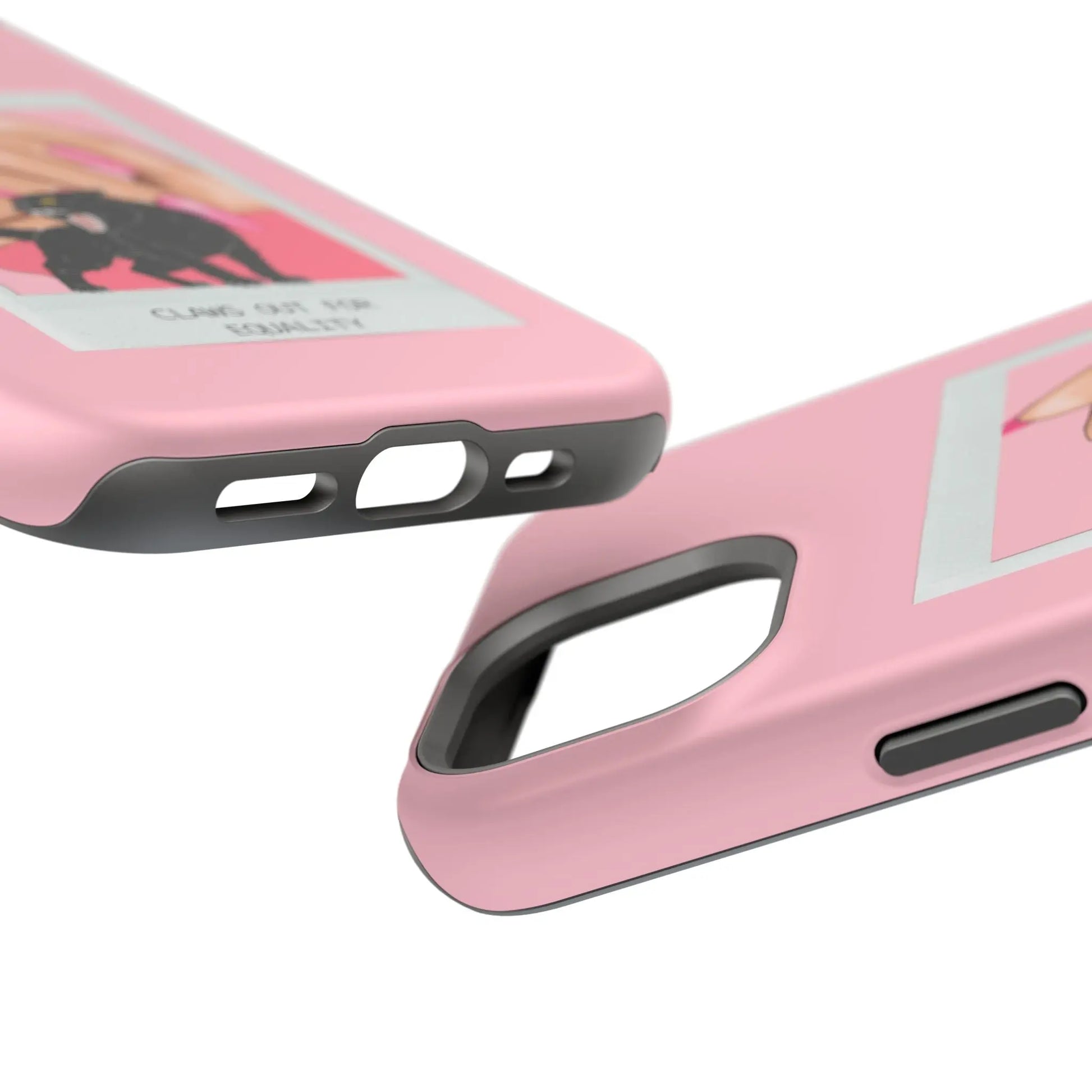 Magnetic Tough Phone Case - Claws Out For Equality (Pink) Printify