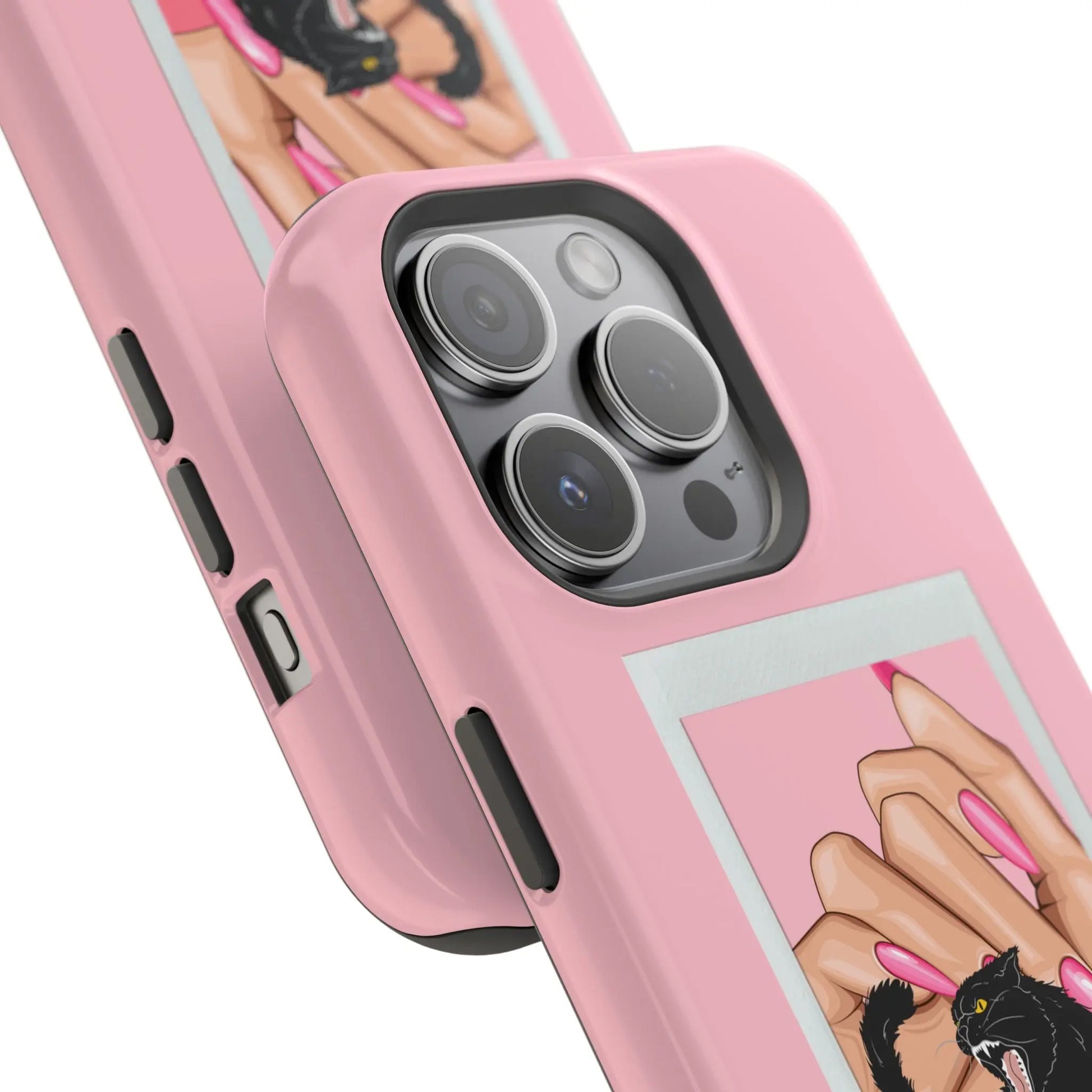 Magnetic Tough Phone Case - Claws Out For Equality (Pink) Printify