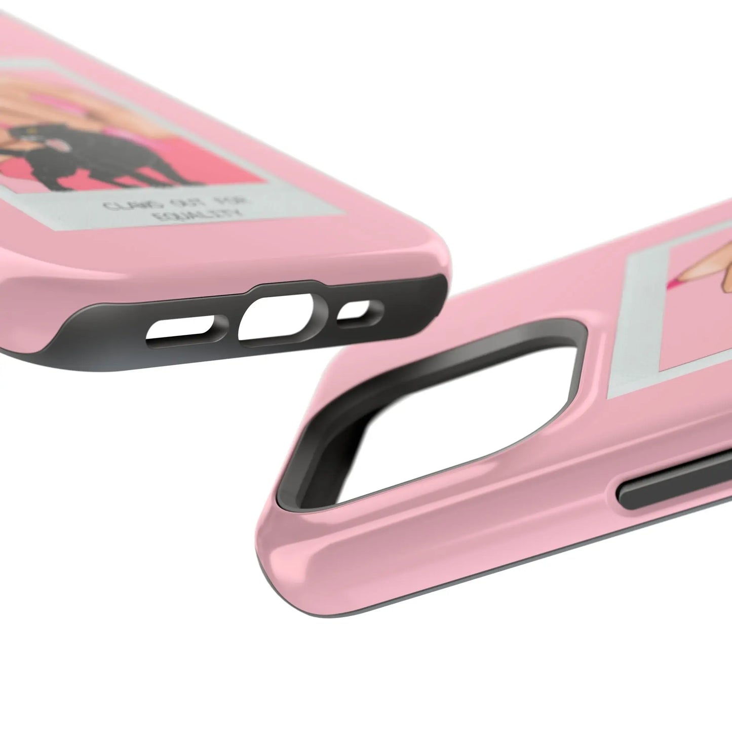 Magnetic Tough Phone Case - Claws Out For Equality (Pink) Printify