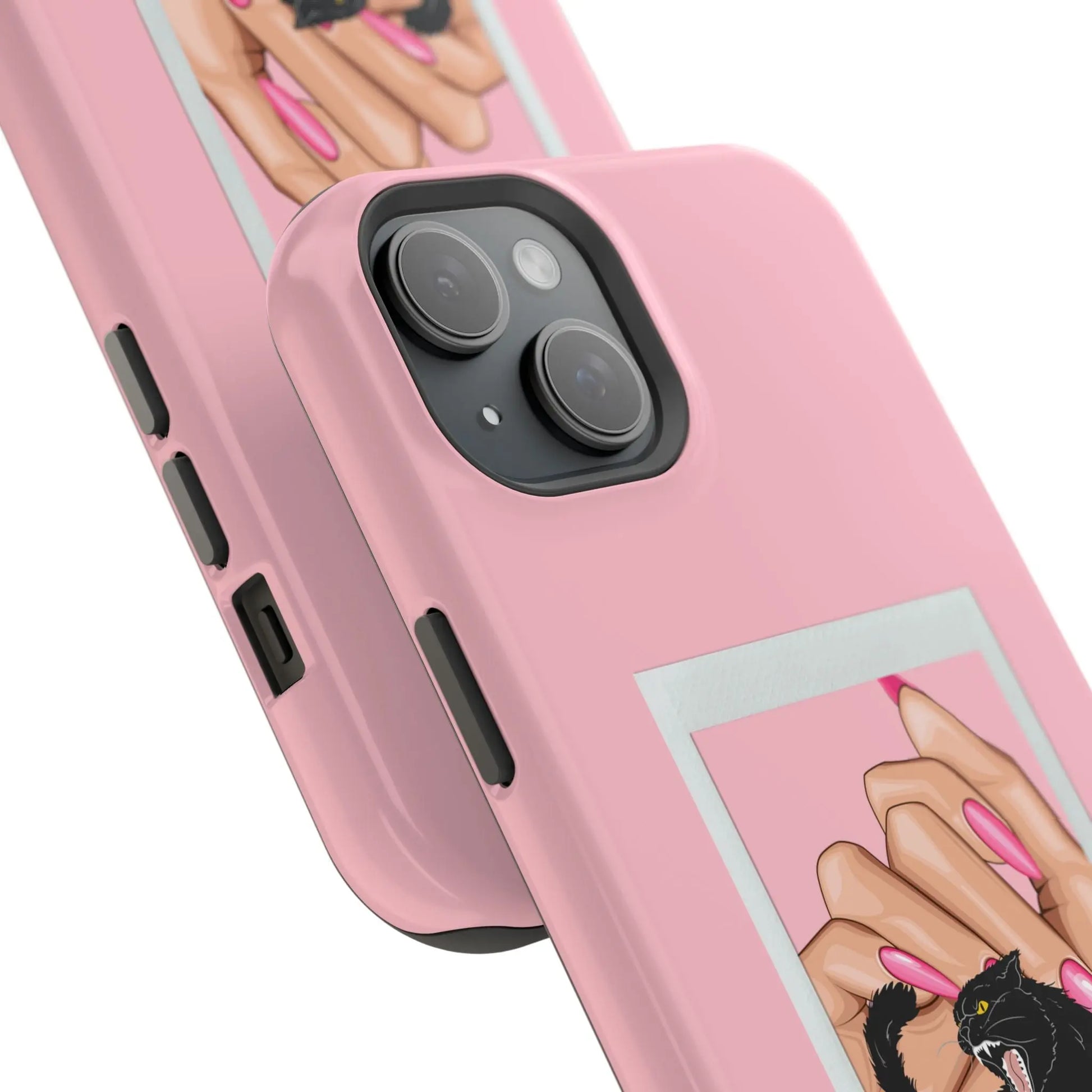 Magnetic Tough Phone Case - Claws Out For Equality (Pink) Printify