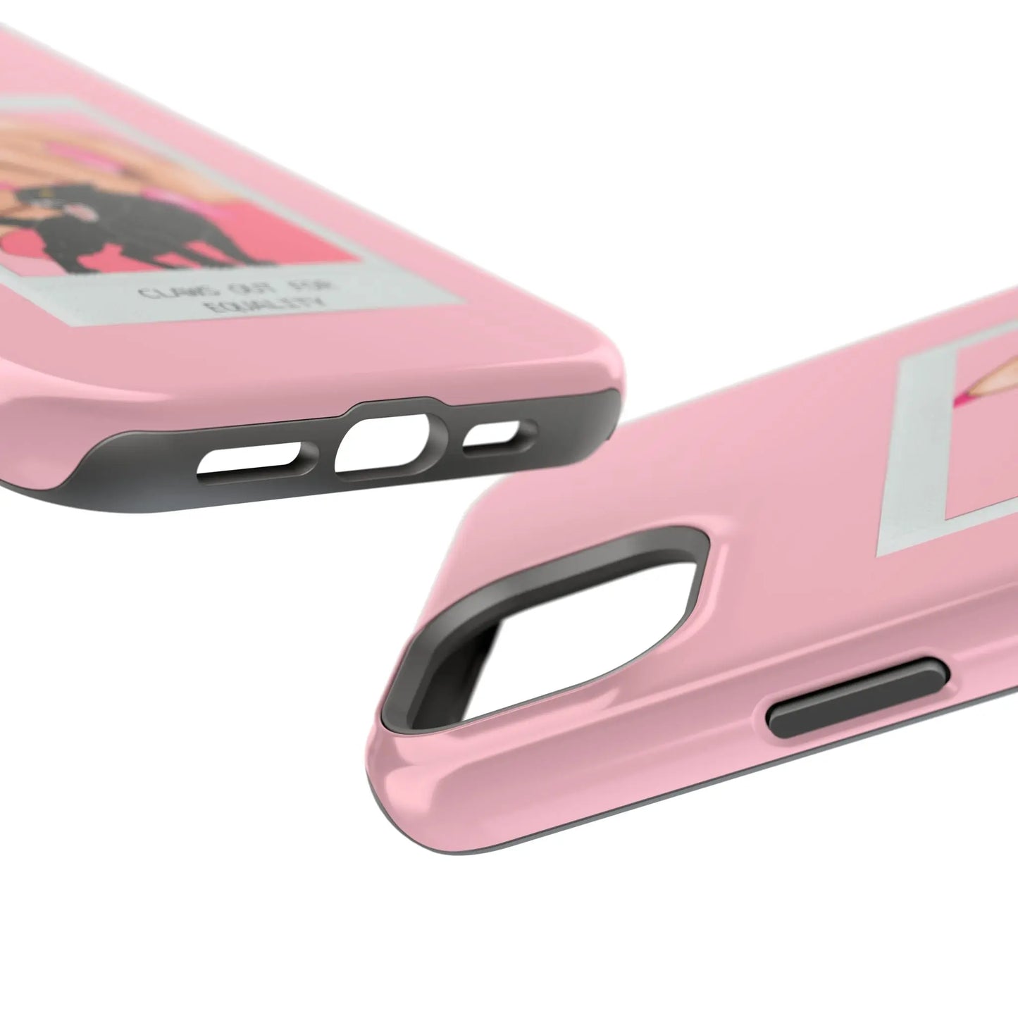 Magnetic Tough Phone Case - Claws Out For Equality (Pink) Printify