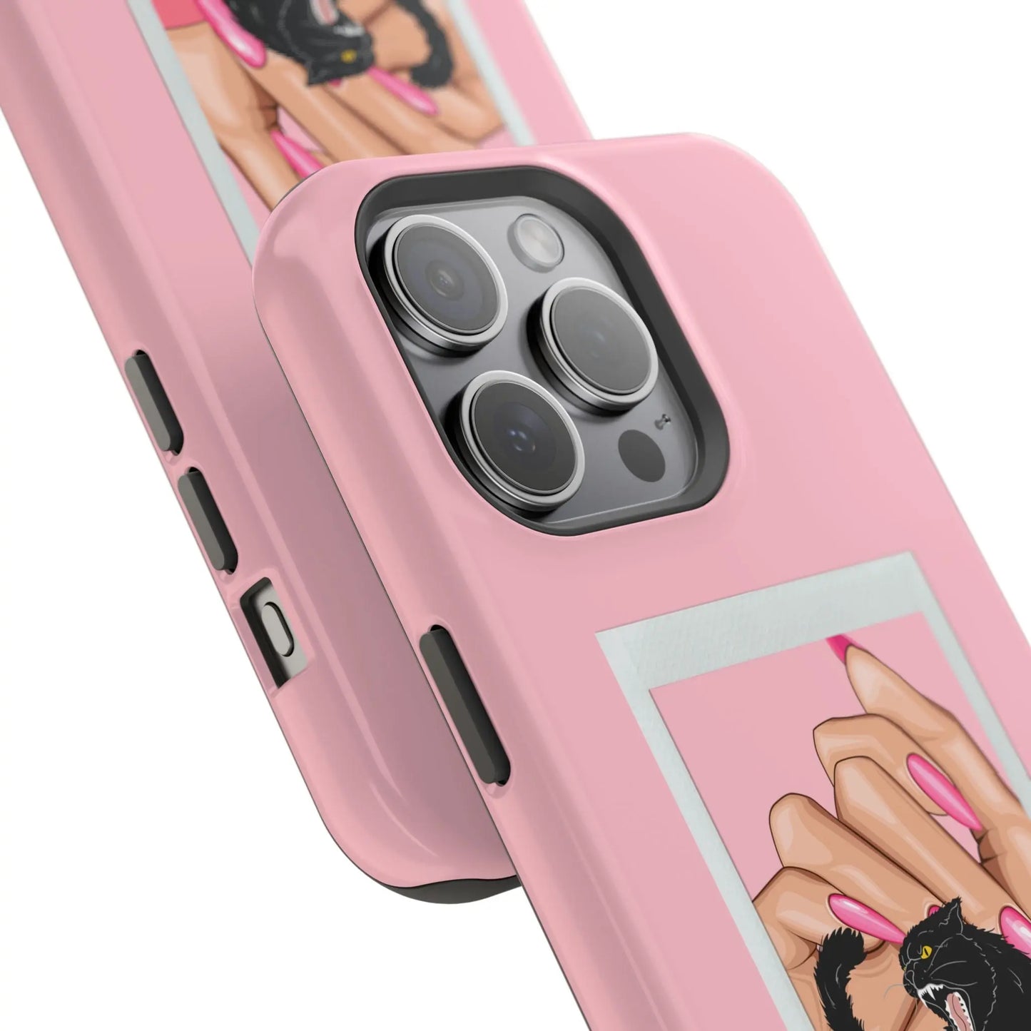 Magnetic Tough Phone Case - Claws Out For Equality (Pink) Printify