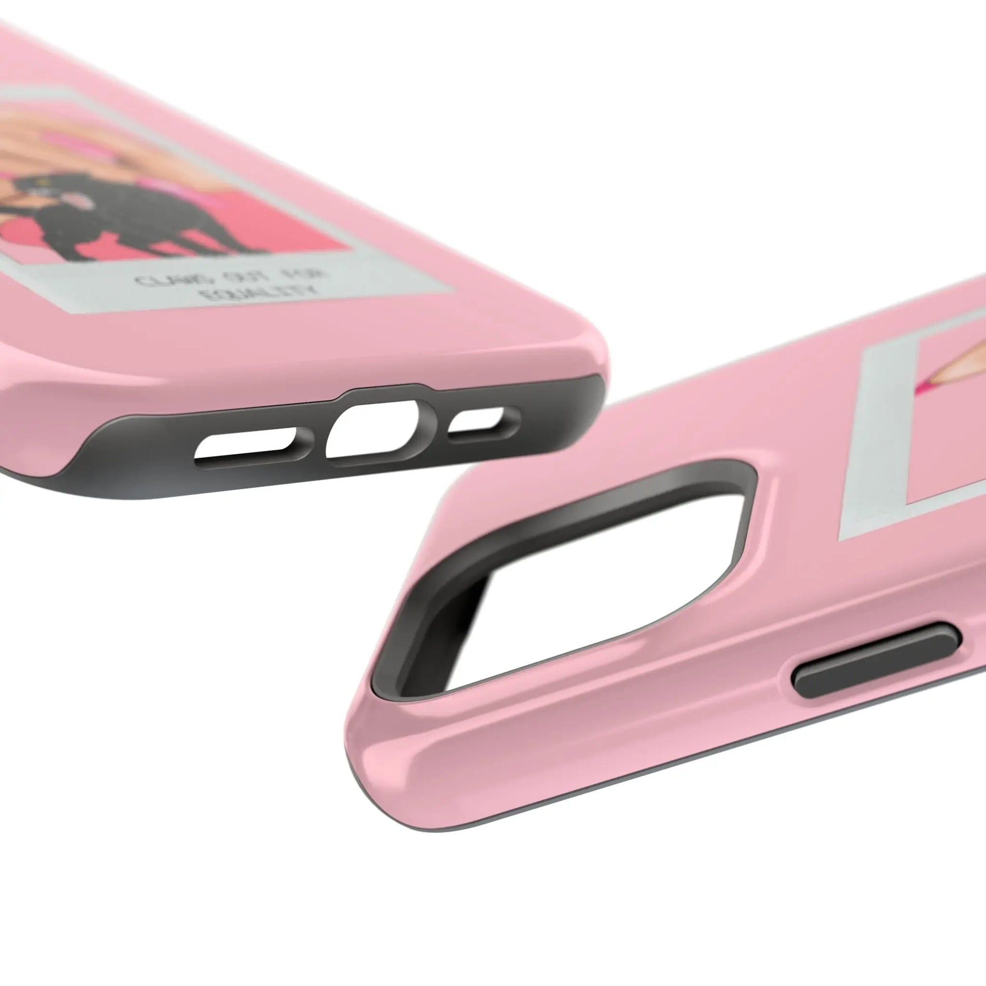 Magnetic Tough Phone Case - Claws Out For Equality (Pink) Printify