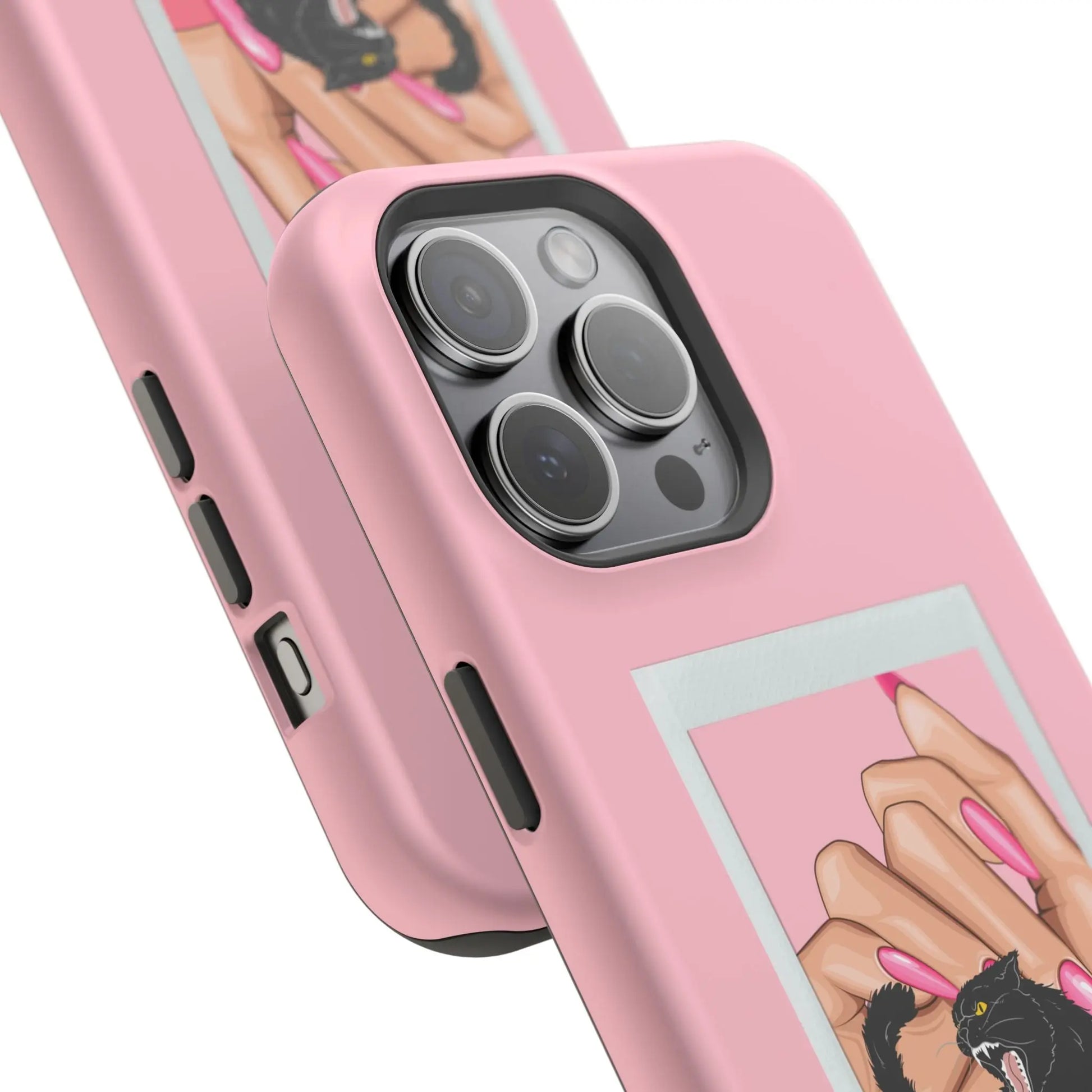 Magnetic Tough Phone Case - Claws Out For Equality (Pink) Printify