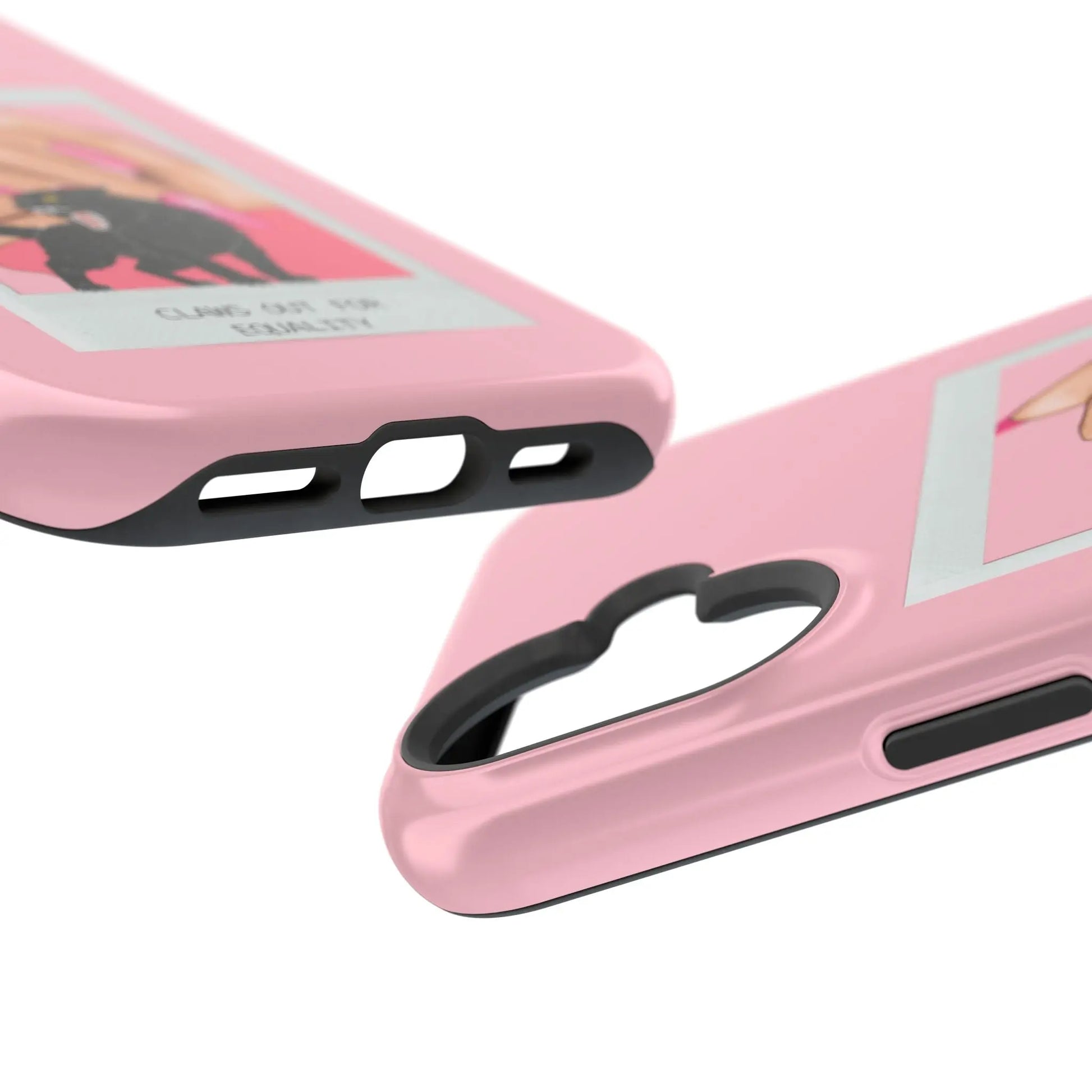 Magnetic Tough Phone Case - Claws Out For Equality (Pink) Printify