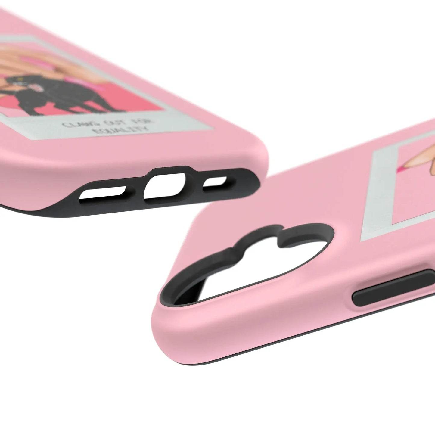 Magnetic Tough Phone Case - Claws Out For Equality (Pink) Printify