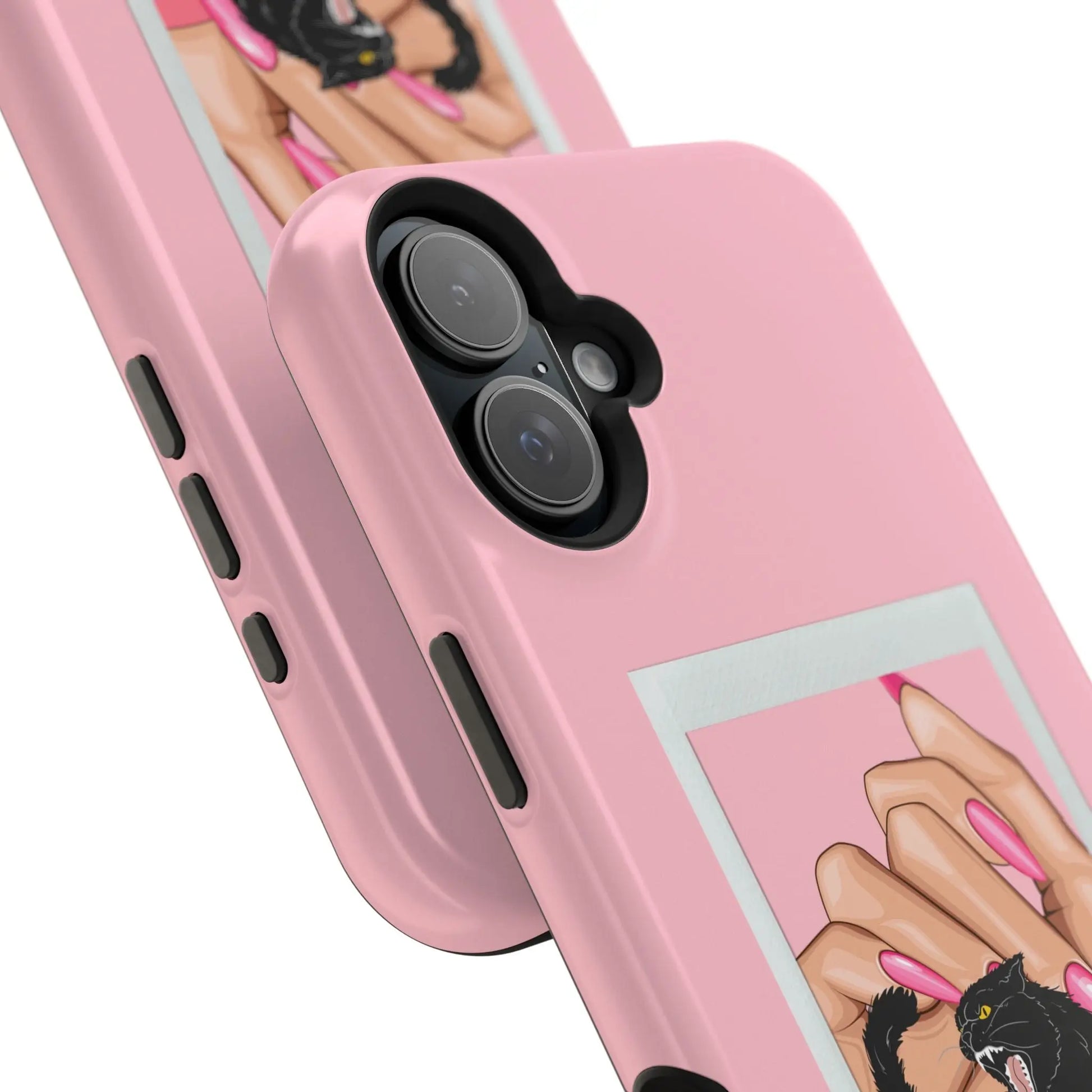 Magnetic Tough Phone Case - Claws Out For Equality (Pink) Printify