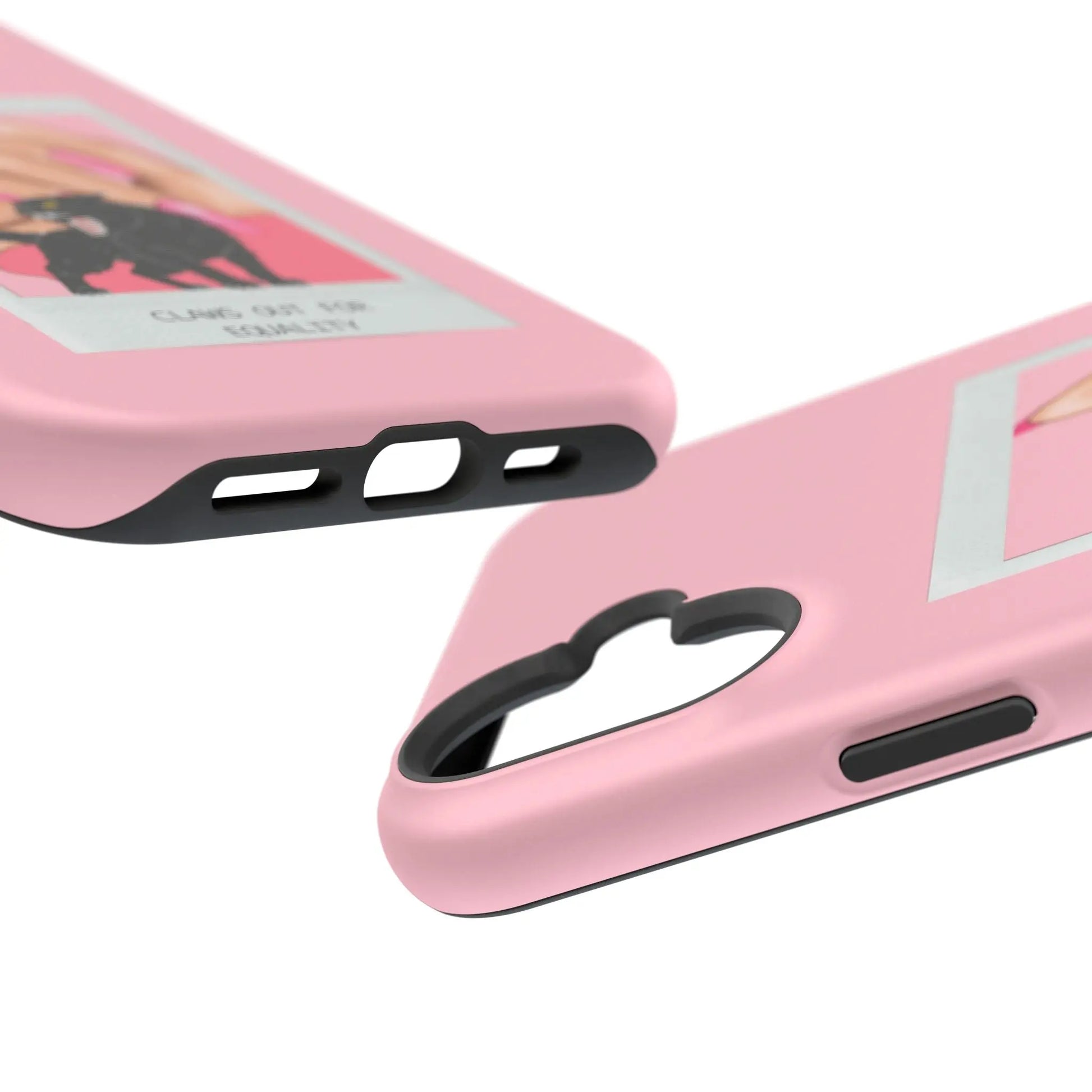 Magnetic Tough Phone Case - Claws Out For Equality (Pink) Printify