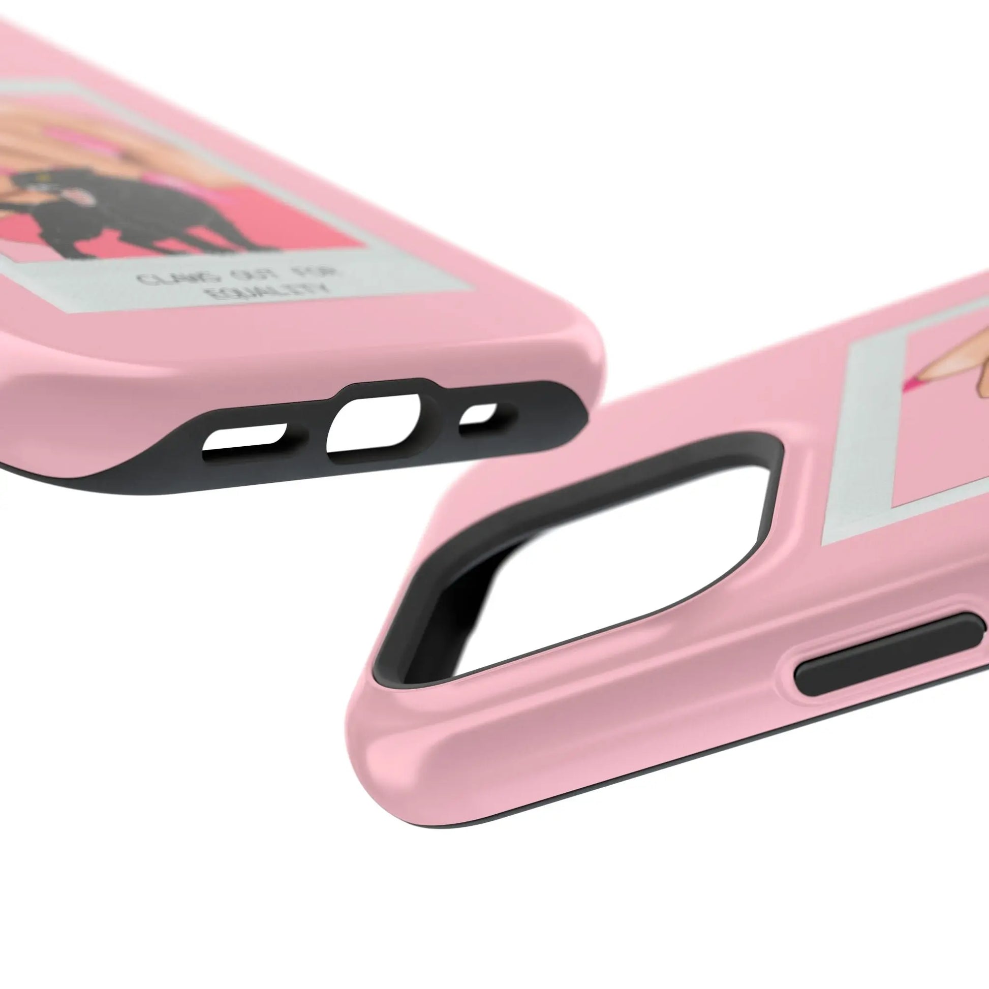 Magnetic Tough Phone Case - Claws Out For Equality (Pink) Printify