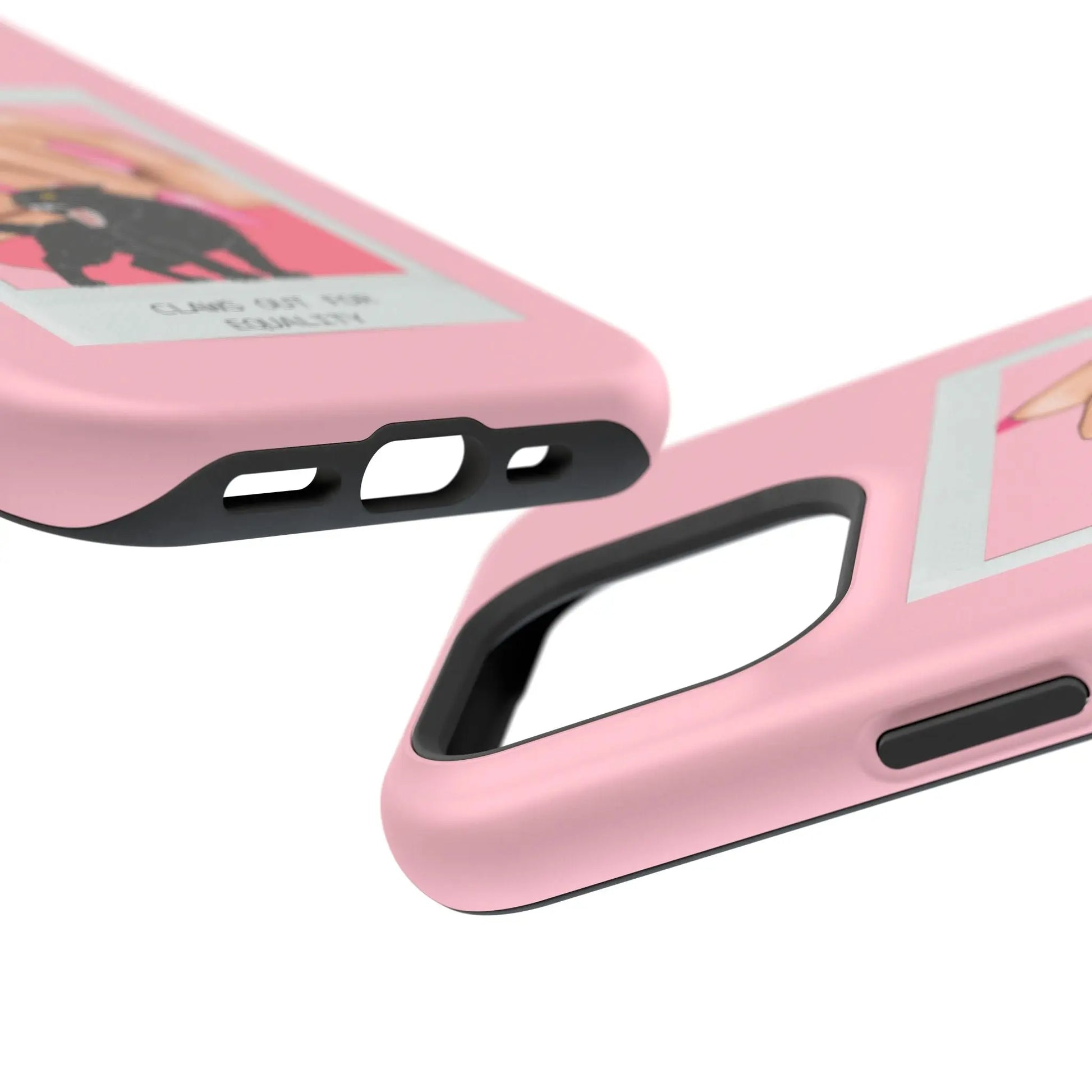 Magnetic Tough Phone Case - Claws Out For Equality (Pink) Printify