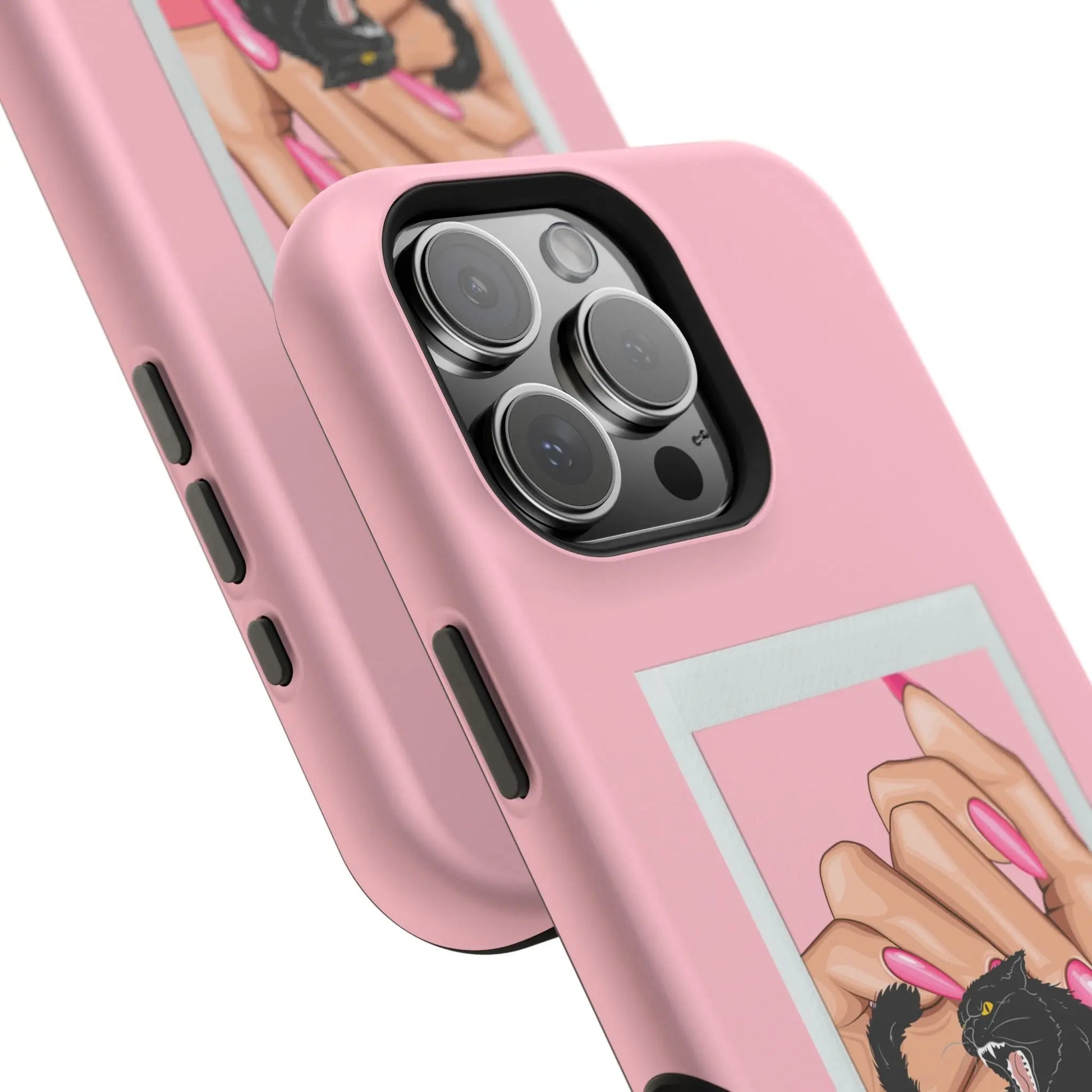 Magnetic Tough Phone Case - Claws Out For Equality (Pink) Printify