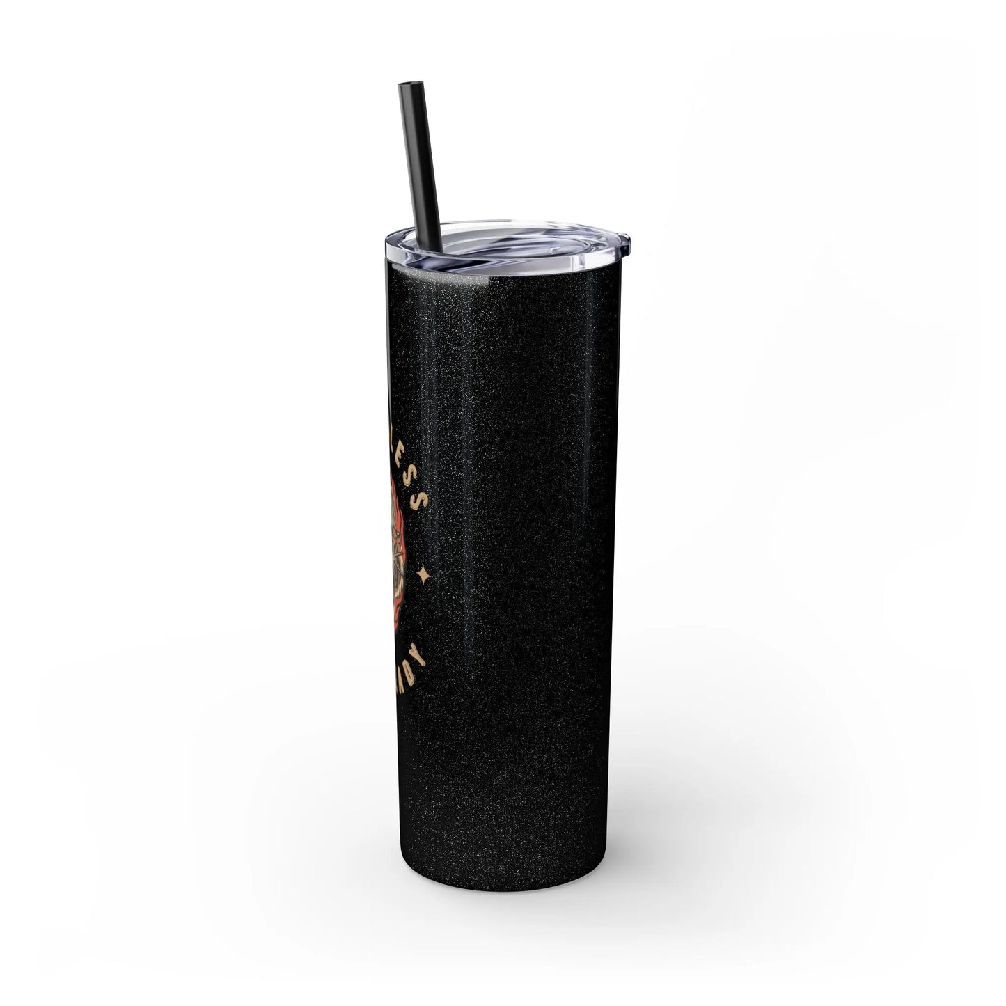 Skinny Tumbler with Straw, 20oz Childless Cat Lady Printify