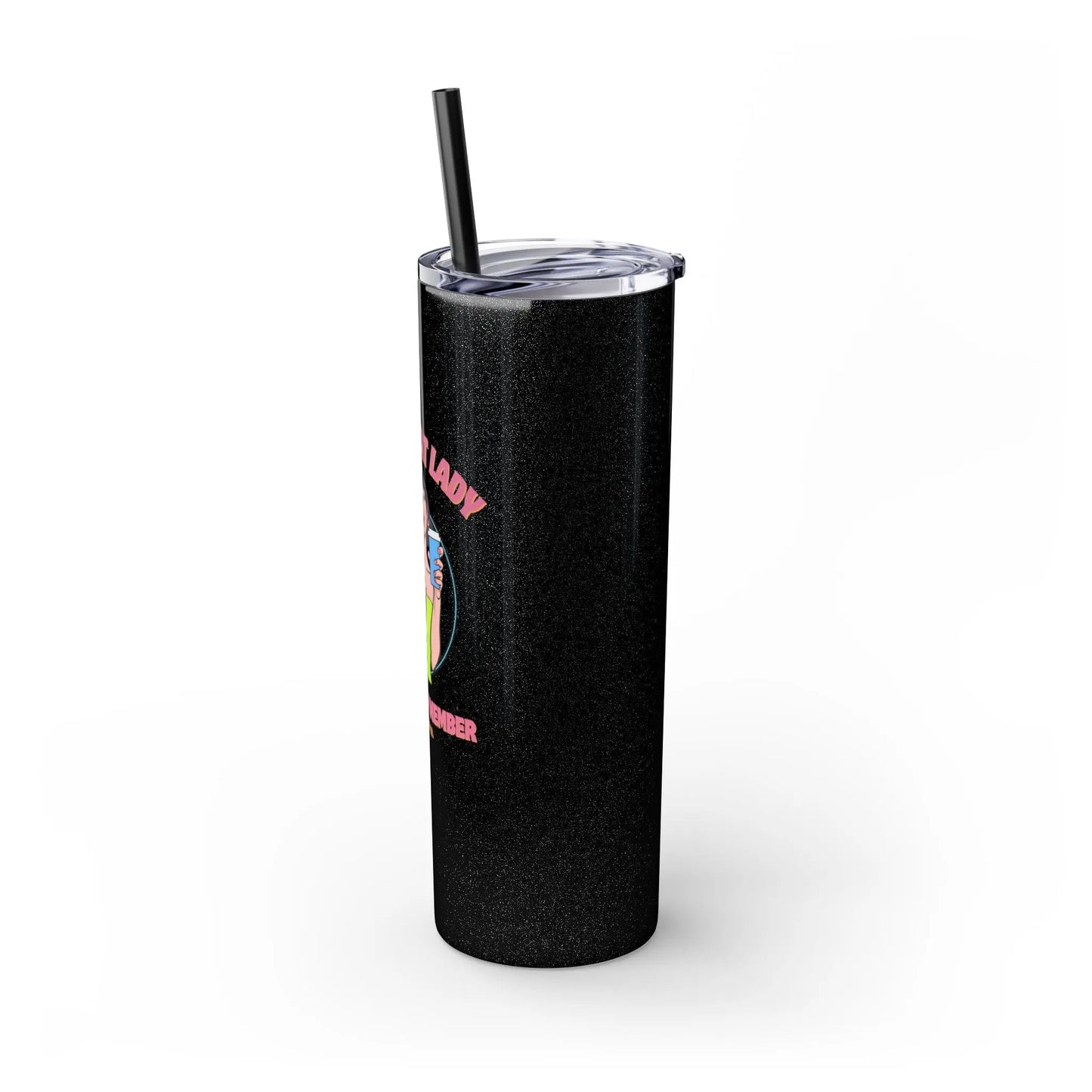 Skinny Tumbler with Straw, 20oz - Crazy Cat Lady Printify