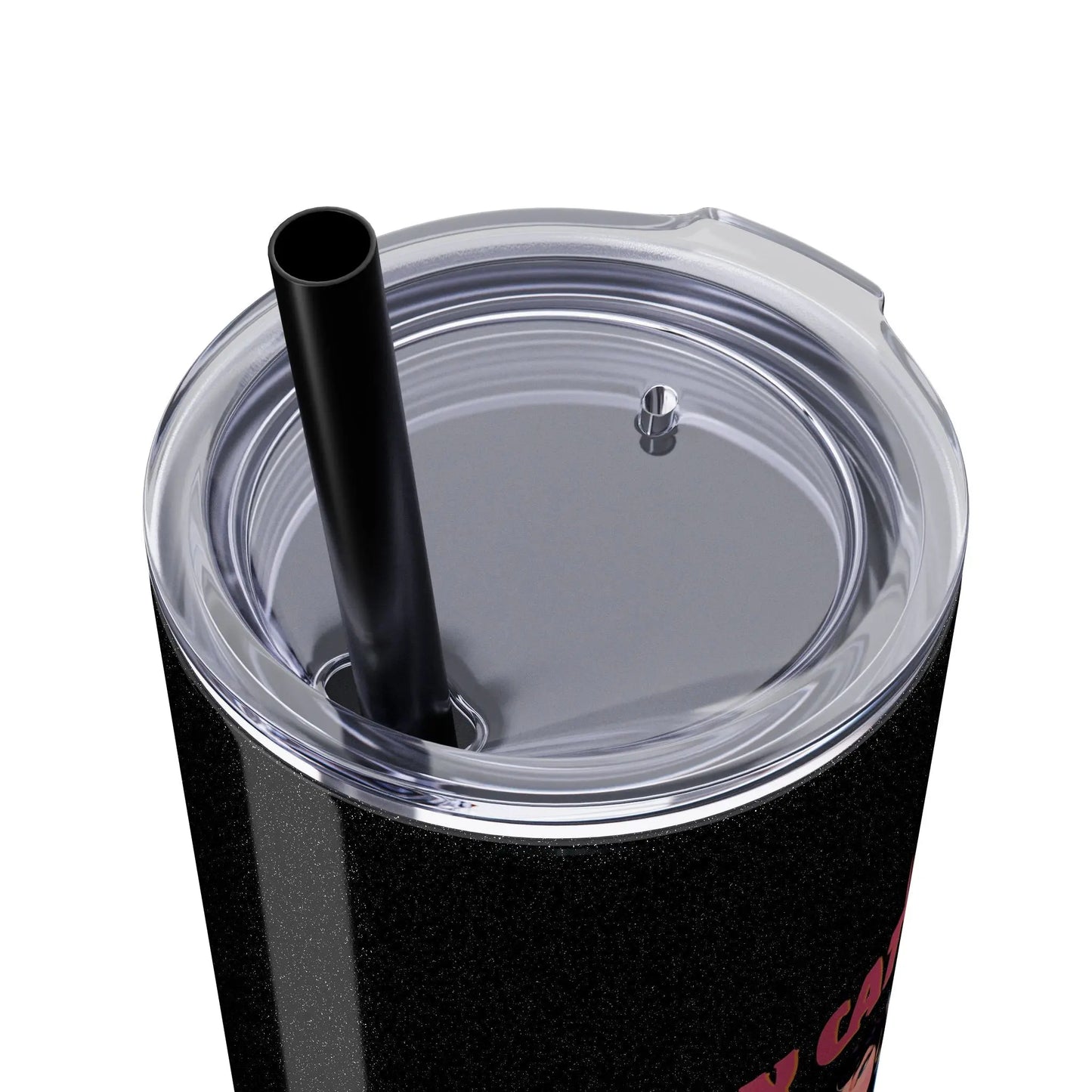 Skinny Tumbler with Straw, 20oz - Crazy Cat Lady Printify