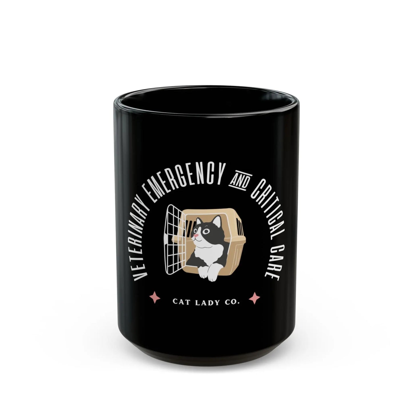 Vet Emergency and Critical Care - Black Mug (11oz, 15oz) - Cat Lady Co.