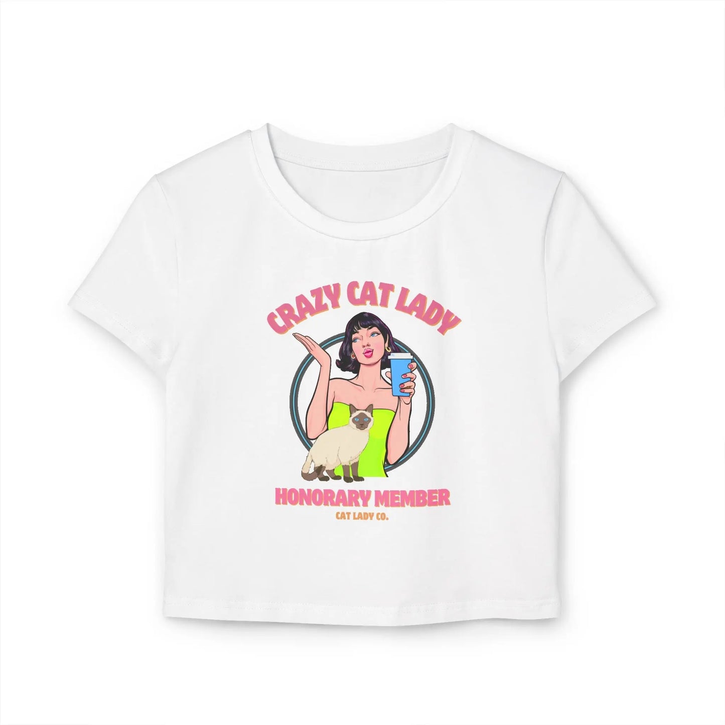 Women's Baby Tee Crazy Cat Lady Printify