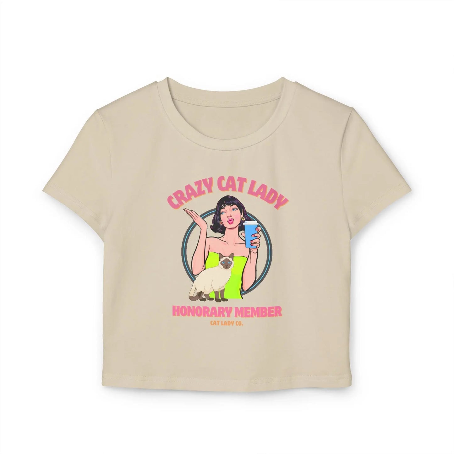 Women's Baby Tee Crazy Cat Lady Printify