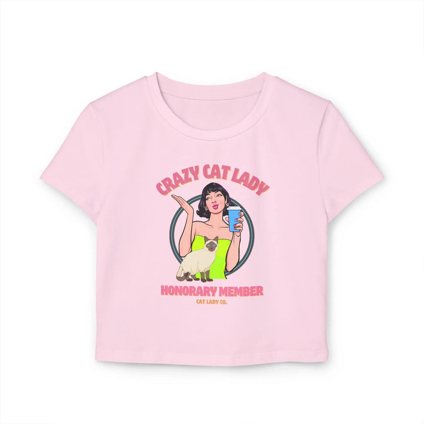 Women's Baby Tee Crazy Cat Lady Printify