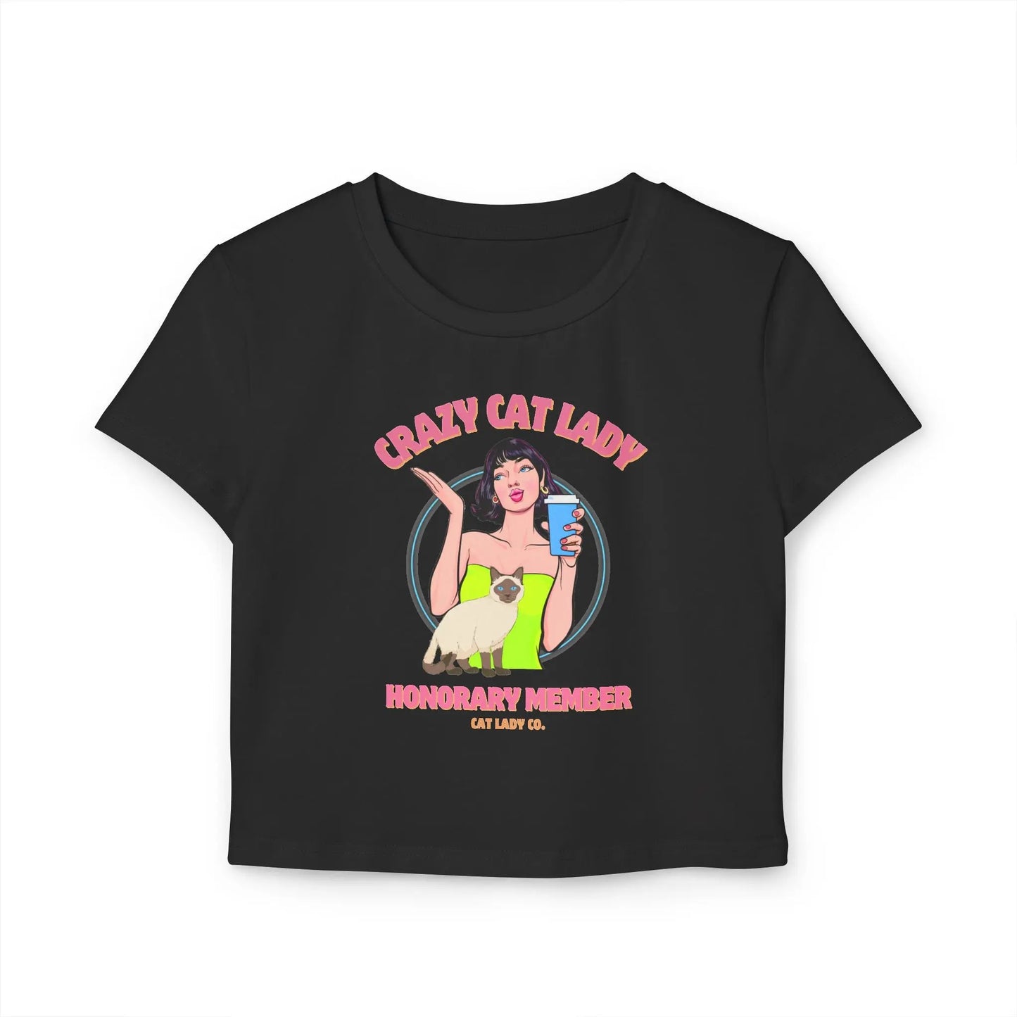 Women's Baby Tee Crazy Cat Lady Printify