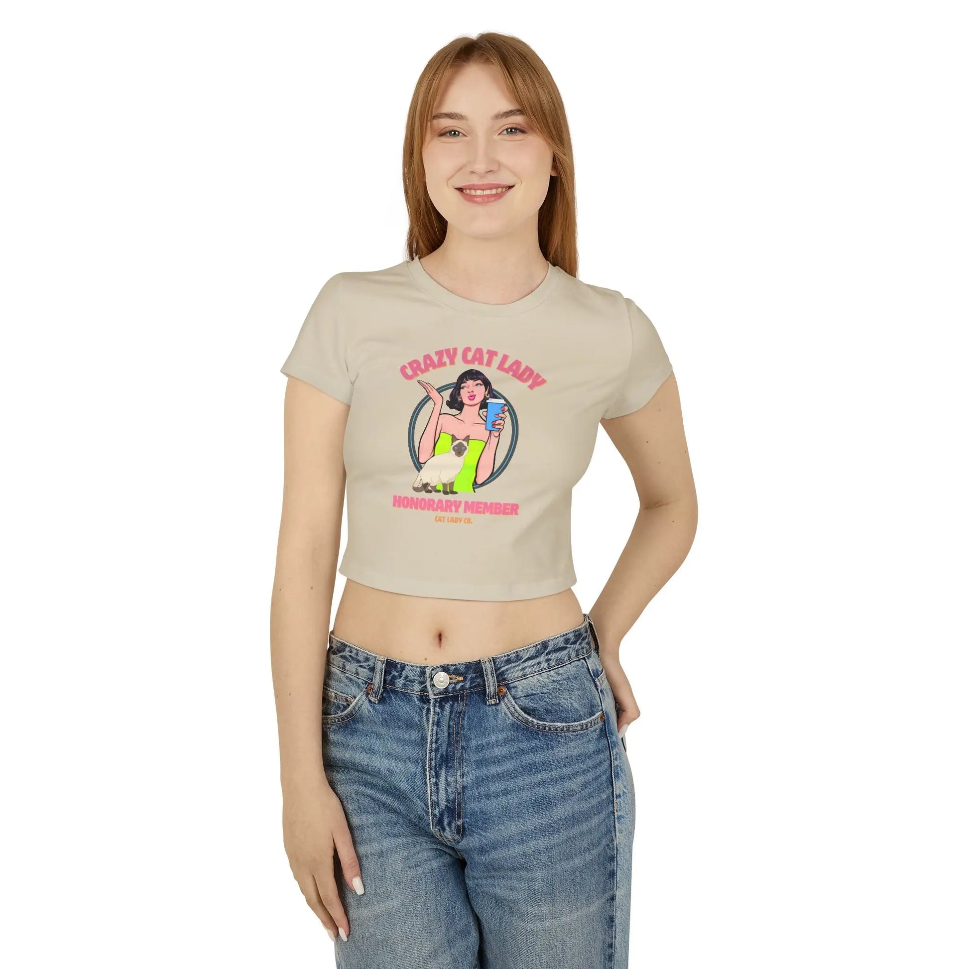 Women's Baby Tee Crazy Cat Lady Printify