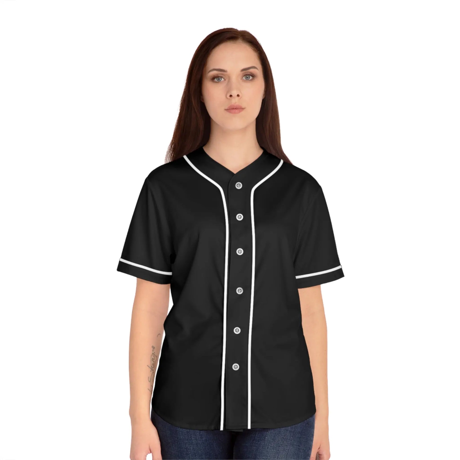 Women's Baseball Jersey - Childless Cat Lady Printify