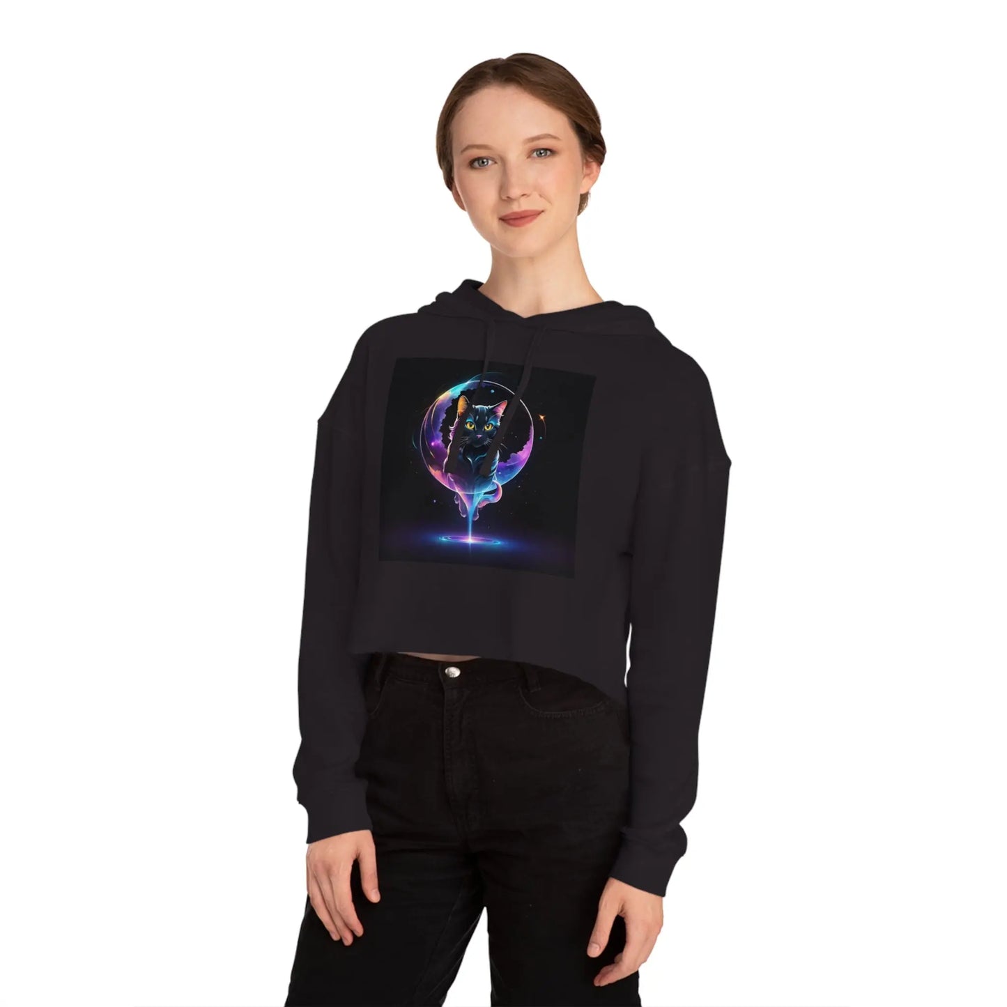 Women’s Cropped Hooded Sweatshirt Printify