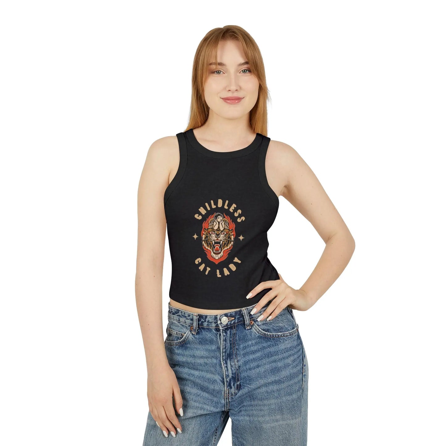 Women's Micro Rib Racer Tank Top Printify