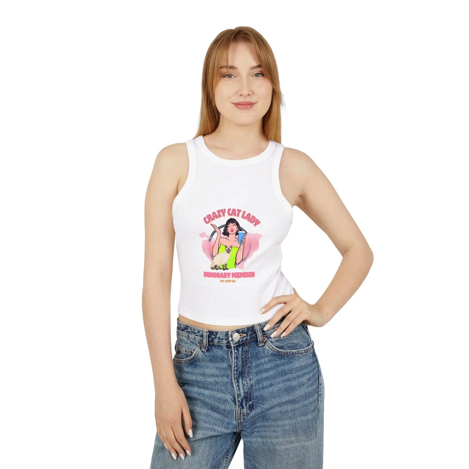 Women's Micro Rib Racer Tank Top Printify