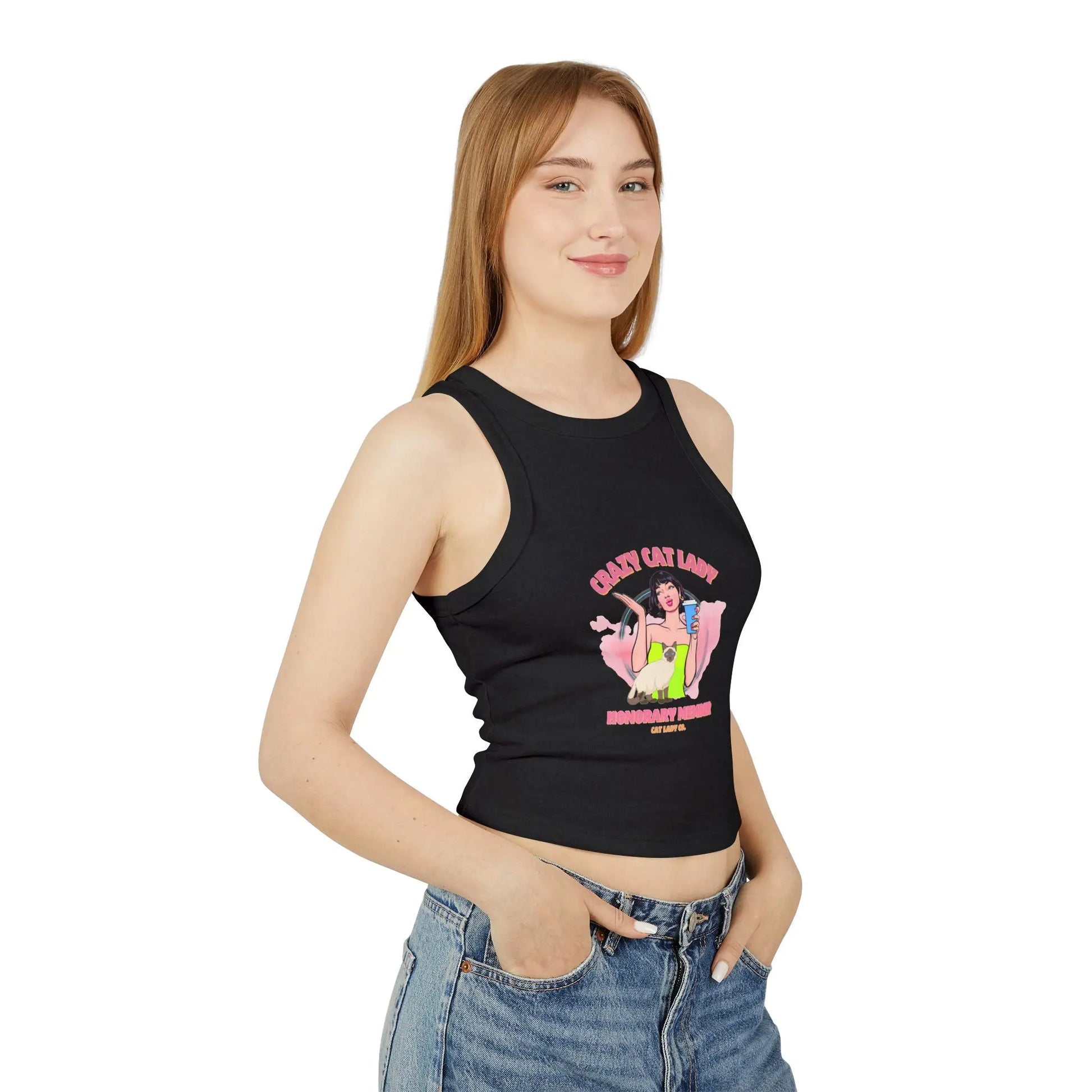 Women's Micro Rib Racer Tank Top Printify