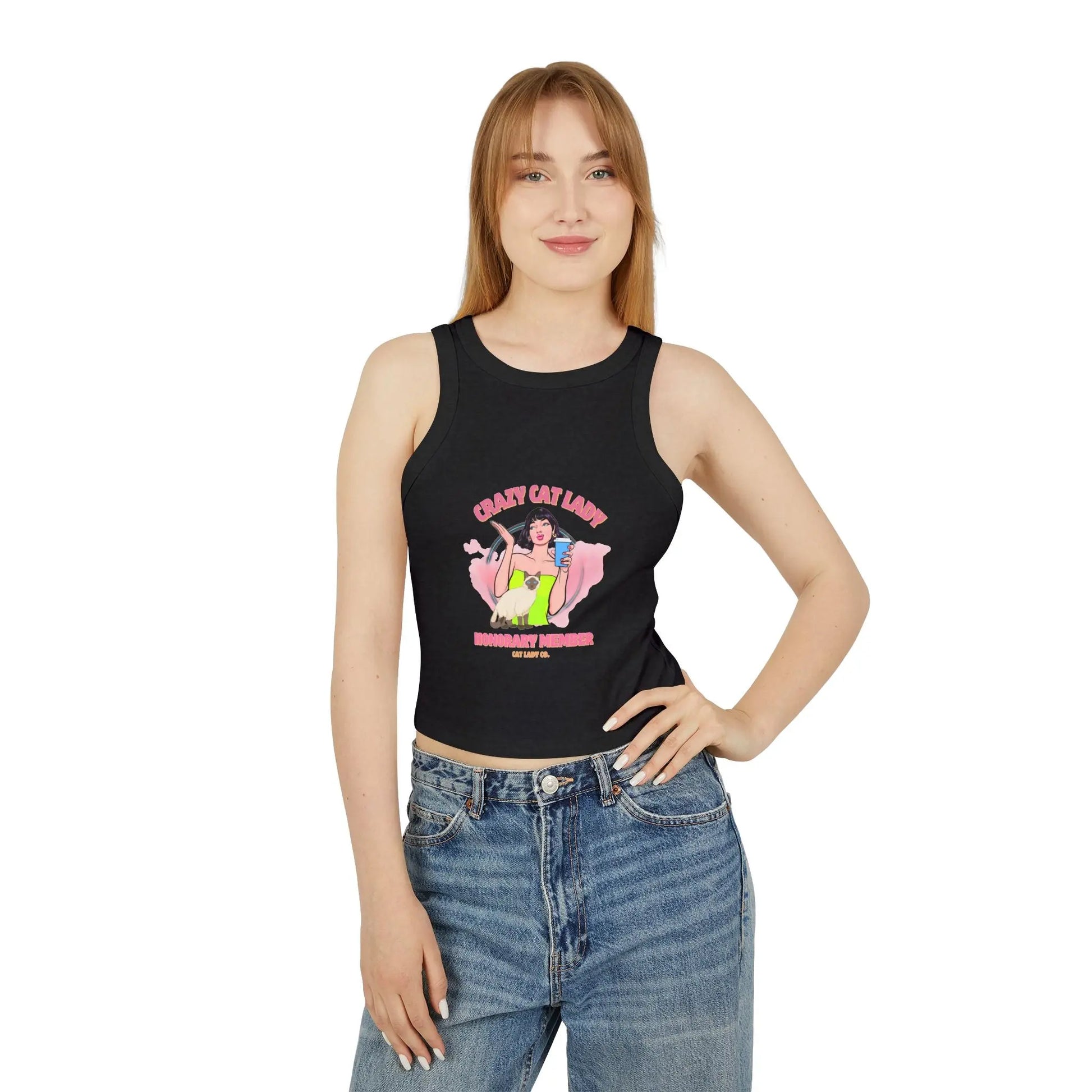 Women's Micro Rib Racer Tank Top Printify